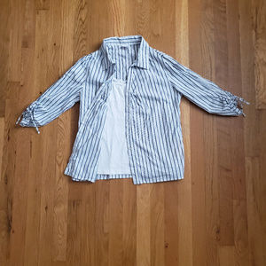 Cute Motherhood Maternity Button Down 3/4 Sleeve